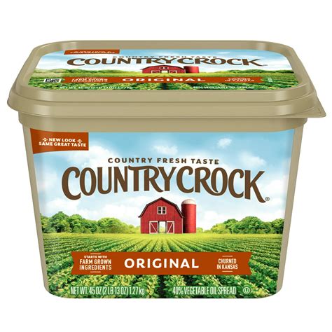 Country crock - Instructions. Preheat oven to 475F. Mix the Country Crock® Plant Cream and lemon juice in a small bowl, and set aside for 10 minutes, or until the cream starts to curdle. In a large bowl, whisk the flour, sugar, baking powder, baking soda, and salt together. Stir in the melted Country Crock® Plant Butter and plant cream + lemon juice mixture. 